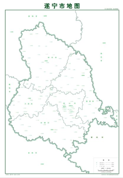 地图政区简图(2016年5月四川省测绘地理信息局制)遂宁市辖船山区,安居