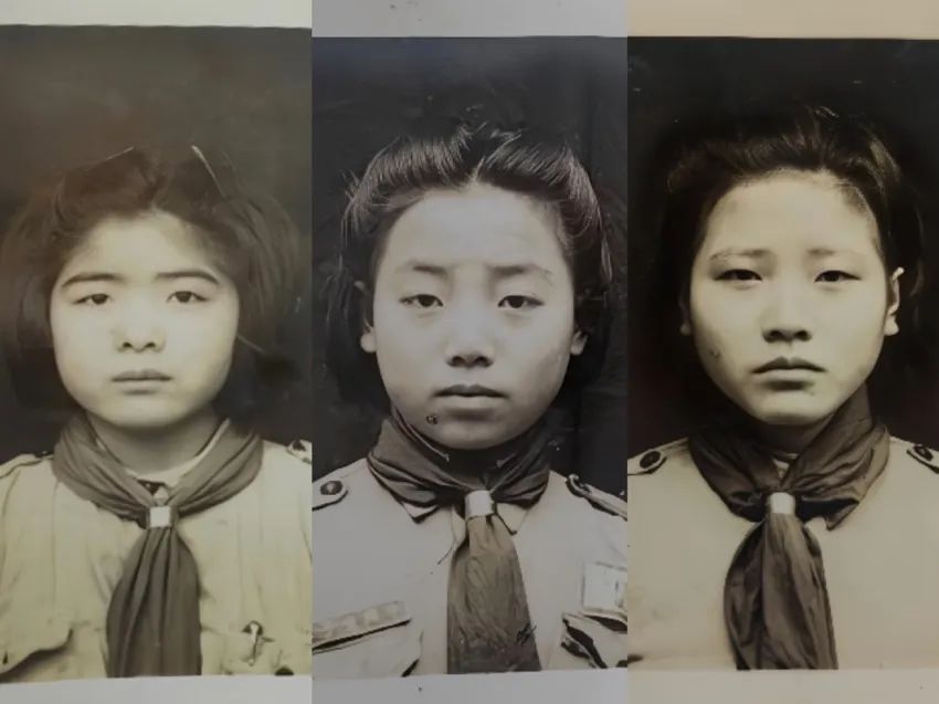 卢崇阶、杨俊明、姚仕竹3名学生照片。资中县档案馆供图